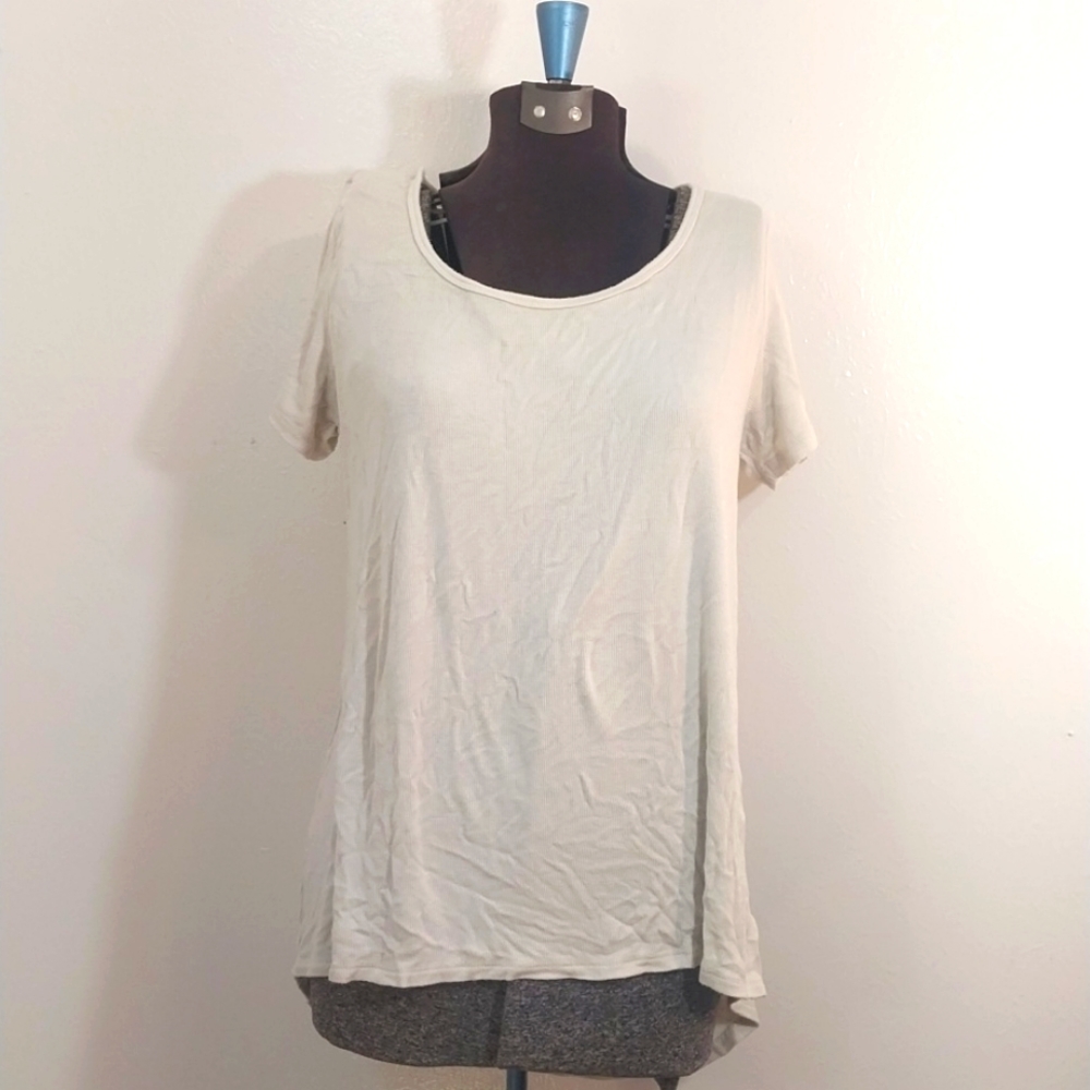 LulaRoe S Tan Tee Shirt Lu La Roe Lula Roe